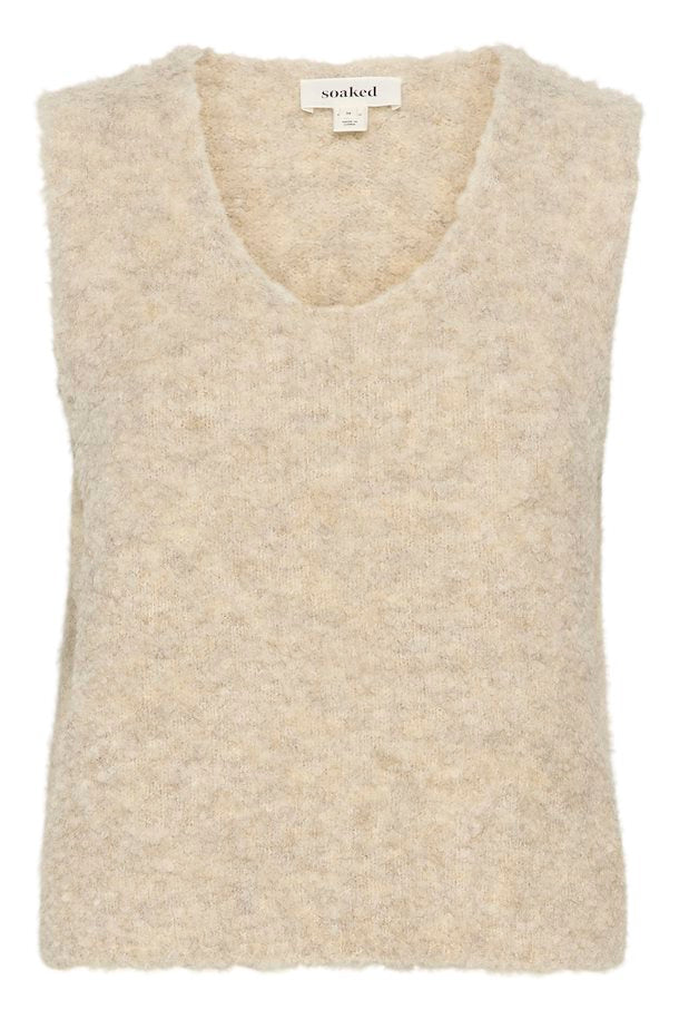 Soaked In Luxury Venessa Waistcoat- Oatmeal Melange