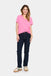 Saint Tropez AdeliaSZ V Neck T-shirt - Pink Cosmo Melange