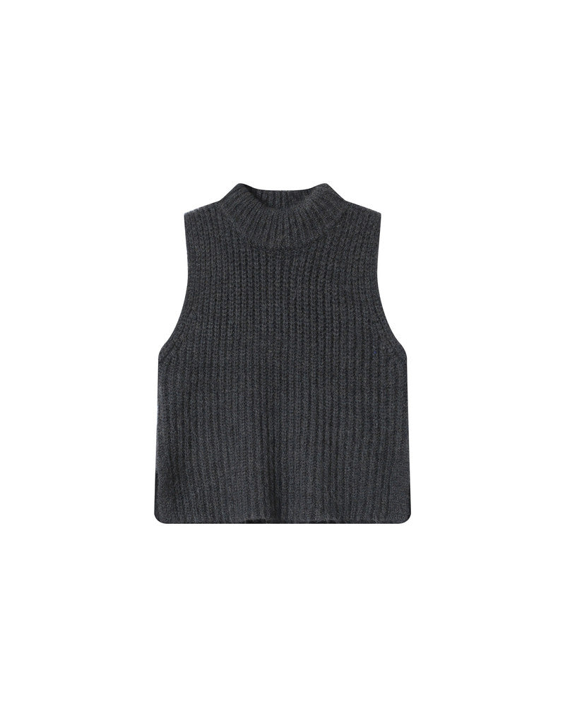 Grace & Mila Sablon Sleeveless Sweater - Anthracite