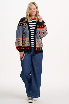 Sugarhill Brighton Yvette Cardigan- Multi, Climbing Tigersa