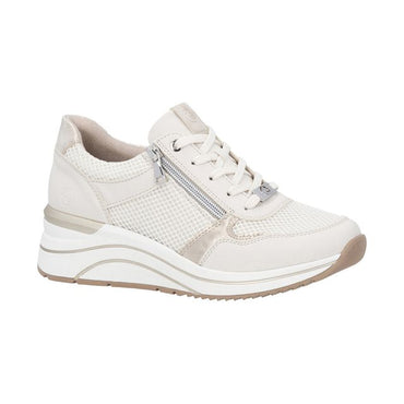 Remonte D0T19-60 Ivory Wedge Zip Trainer