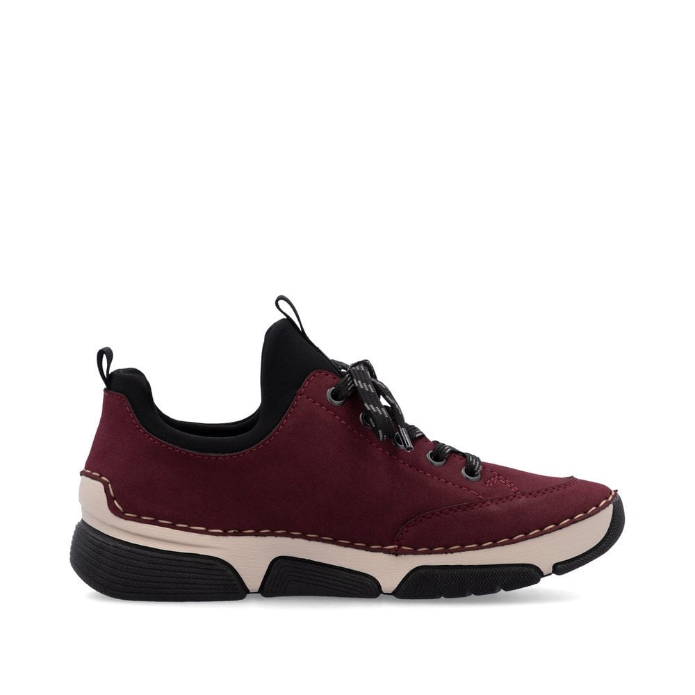 Rieker Ladies Elasticated Trainers - Red