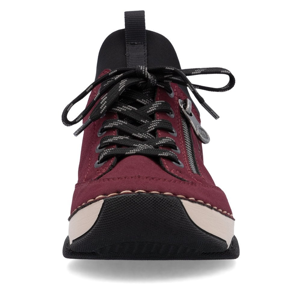 Rieker Ladies Elasticated Trainers - Red