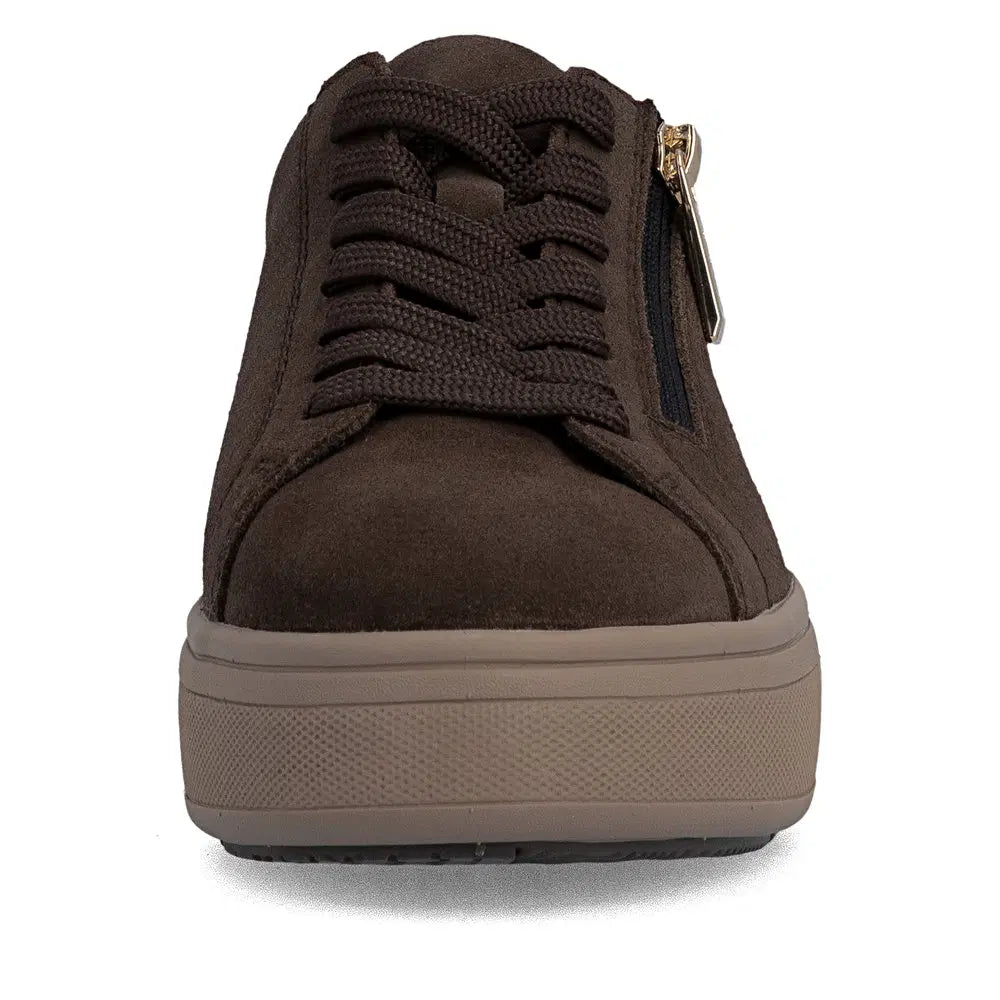 Rieker Brown Suede Zip Trainers