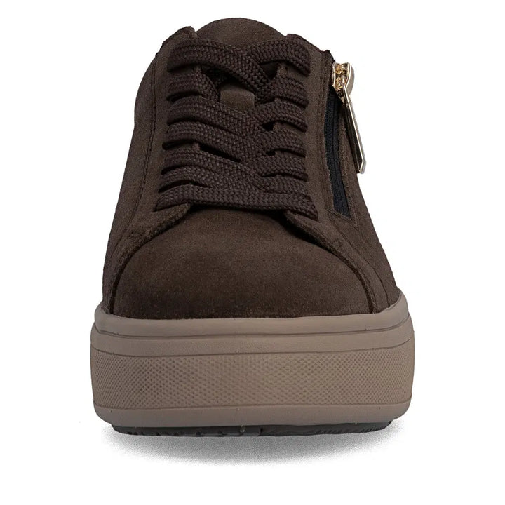 Rieker Brown Suede Zip Trainers