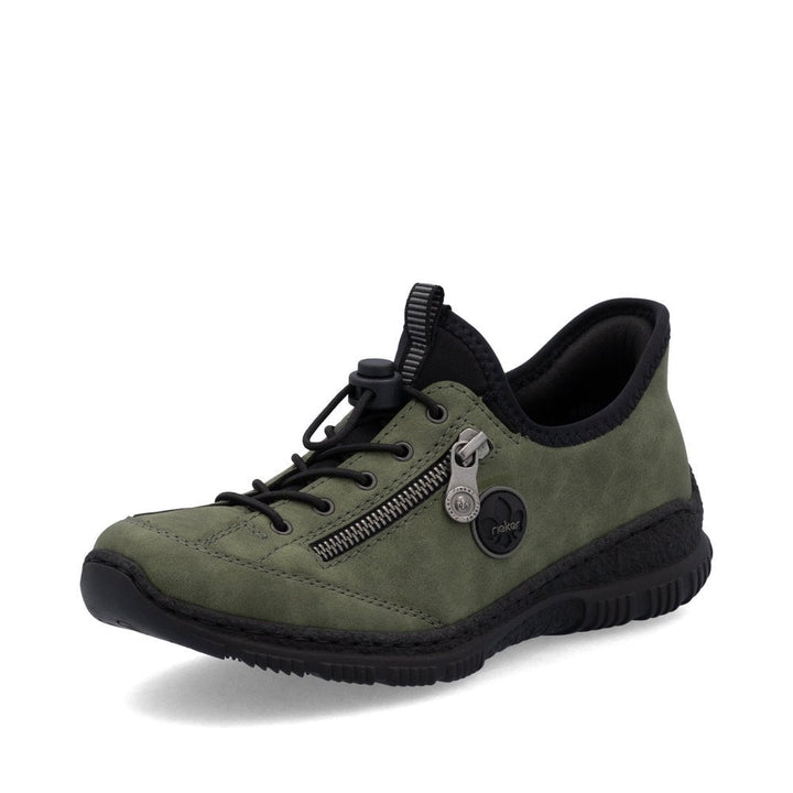 Rieker Ladies Elasticated Trainers N3267-54 - Green