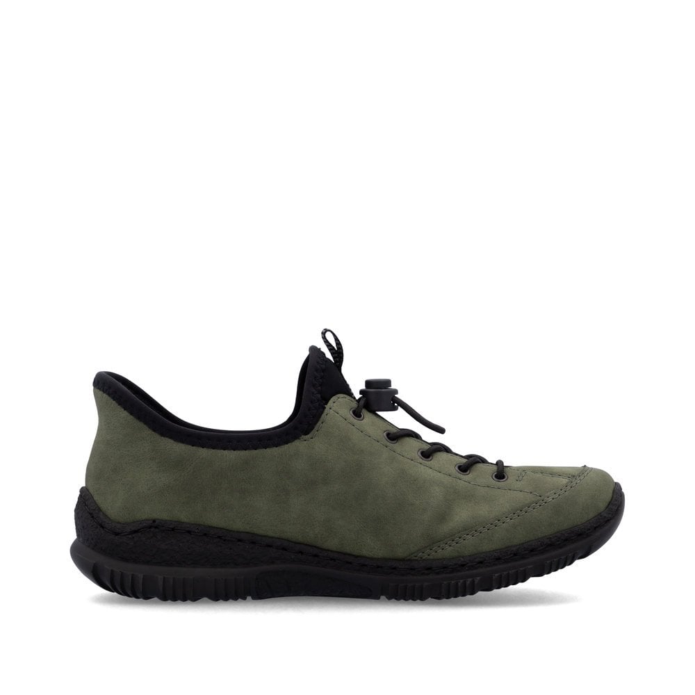 Rieker Ladies Elasticated Trainers N3267-54 - Green