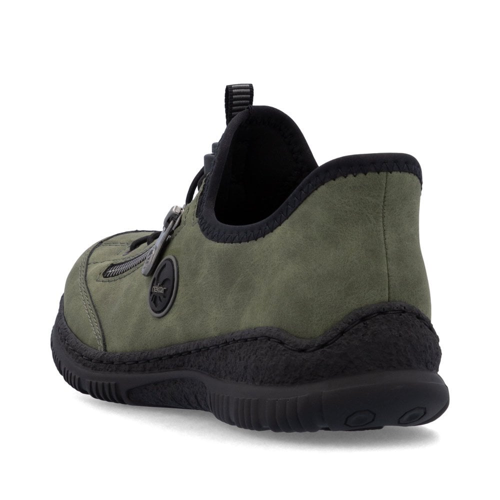 Rieker Ladies Elasticated Trainers- Green