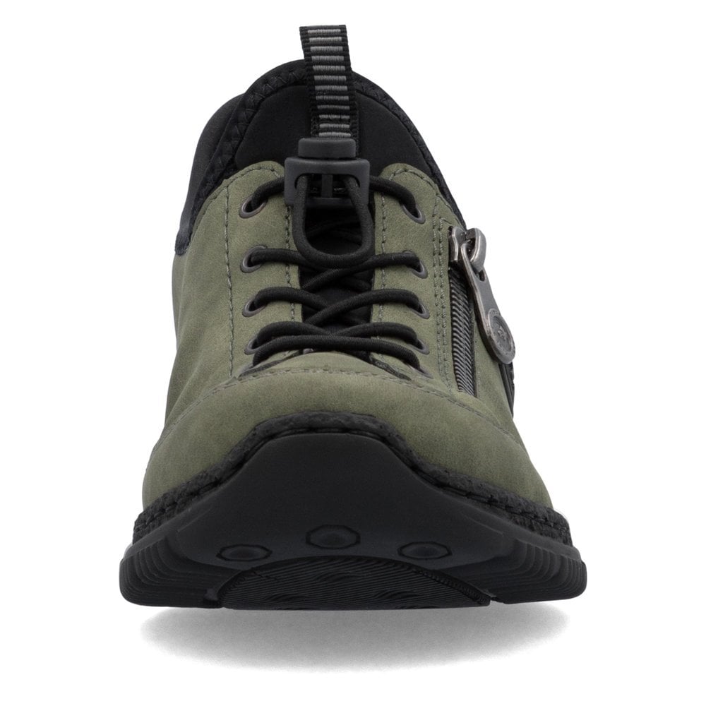 Rieker Ladies Elasticated Trainers- Green