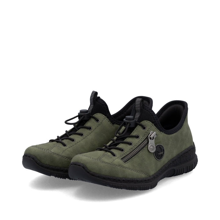 Rieker Ladies Elasticated Trainers N3267-54 - Green