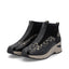 Rieker Ladies Zip Boots- Black Animal Print