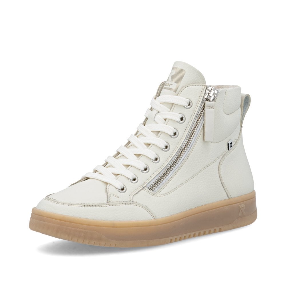 Rieker W1971-00 White Ladies Zip Boots