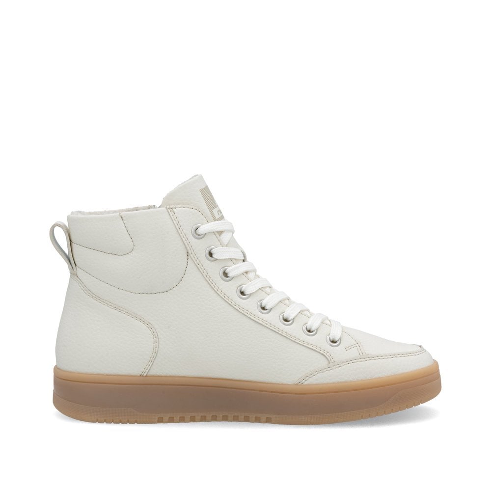 Rieker W1971-00 White Ladies Zip Boots