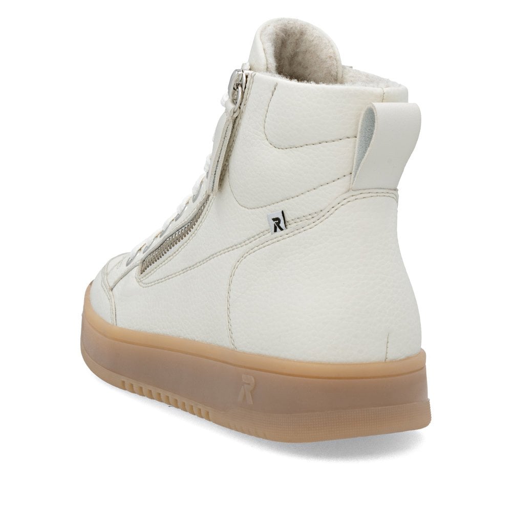 Rieker W1971-00 White Ladies Zip Boots