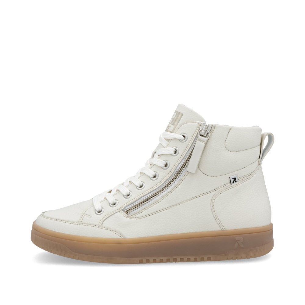 Rieker W1971-00 White Ladies Zip Boots