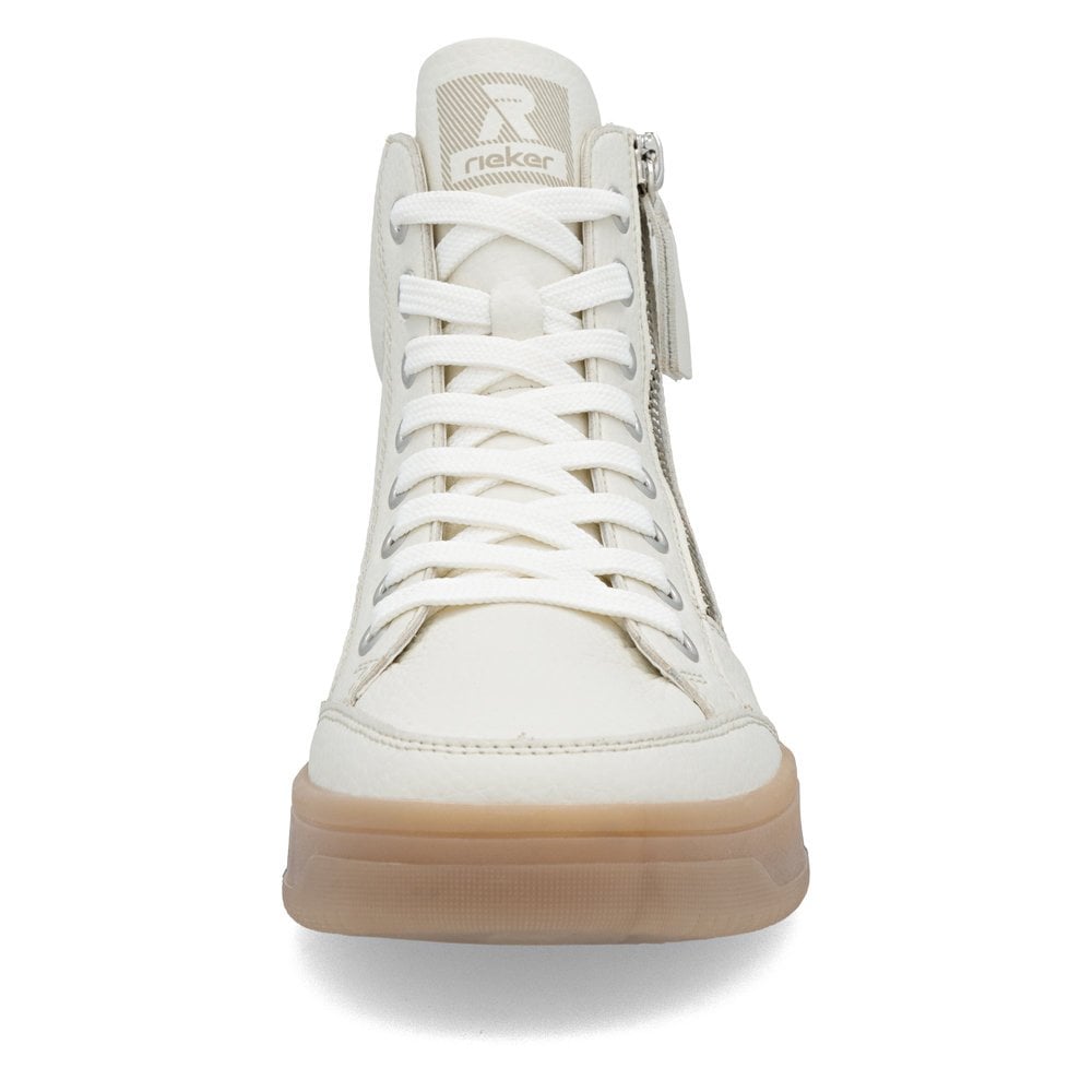 Rieker W1971-00 White Ladies Zip Boots