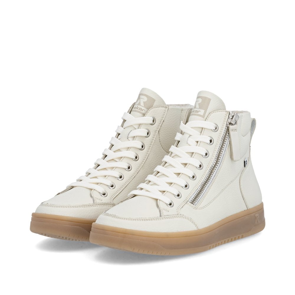 Rieker W1971-00 White Ladies Zip Boots