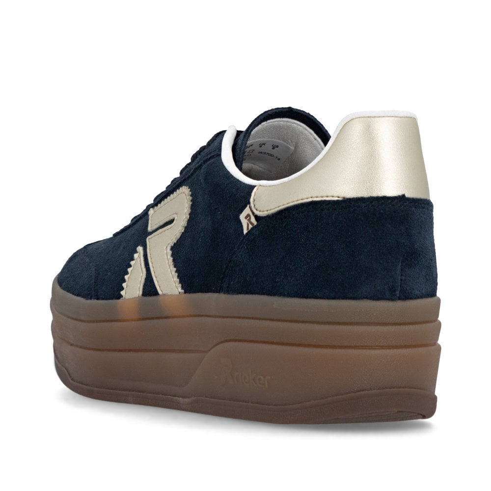 Rieker Ladies Trainers W3700-14- Blue