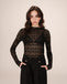 Grace & Mila Shady Stretch Lace T-Shirt - Noir