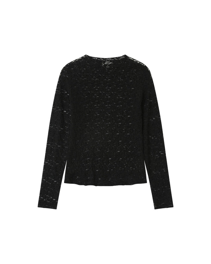 Grace & Mila Shady Stretch Lace T-Shirt - Noir