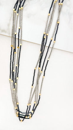 Envy Multi-Strand Contrast Necklace