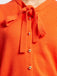 French Connection Varli Long Sleeve Tie Neck Cardigan – Flame Orange