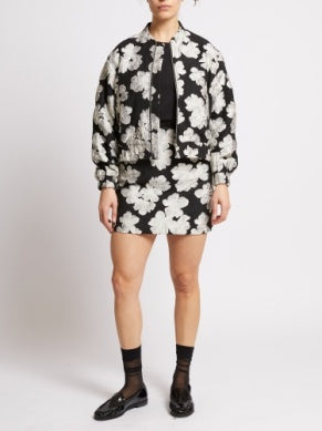 French Connection Lora Poly Jacquard Bomber Jacket