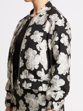 French Connection Lora Poly Jacquard Bomber Jacket
