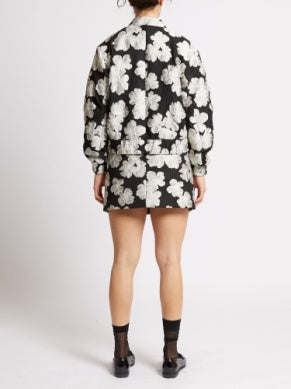French Connection Lora Poly Jacquard Bomber Jacket