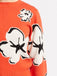 French Connection Paislee Floral Jacquard Jumper- Orange Flame
