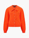 French Connection Varli Long Sleeve Tie Neck Cardigan – Flame Orange