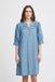 Ichi Ancey Dress - Washed Blue Denim