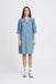 Ichi Ancey Dress - Washed Blue Denim