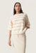 Soaked in Luxury Rava Romy Pullover- White & Hot Coral Stripe