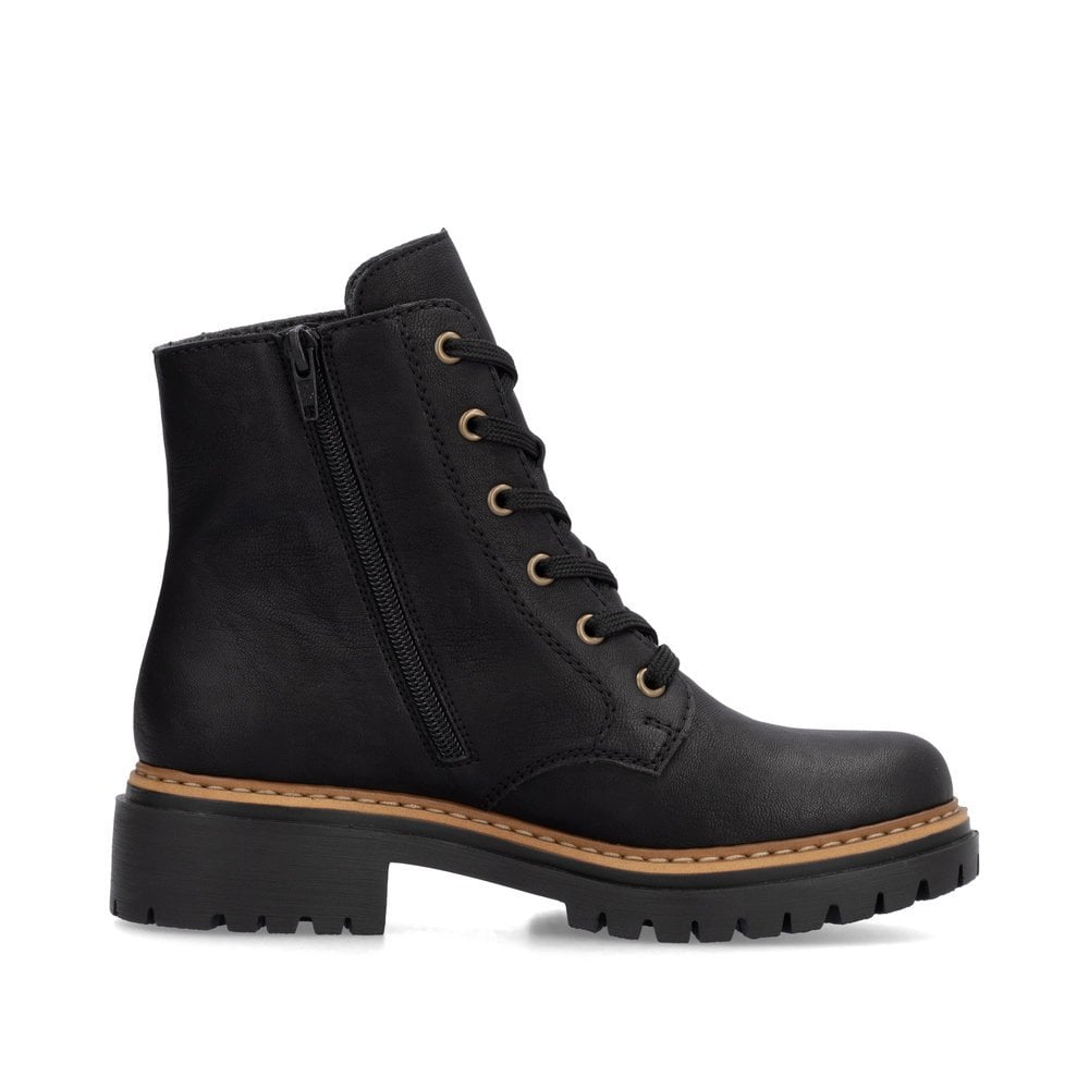 Rieker Ladies Zip Boots - Black