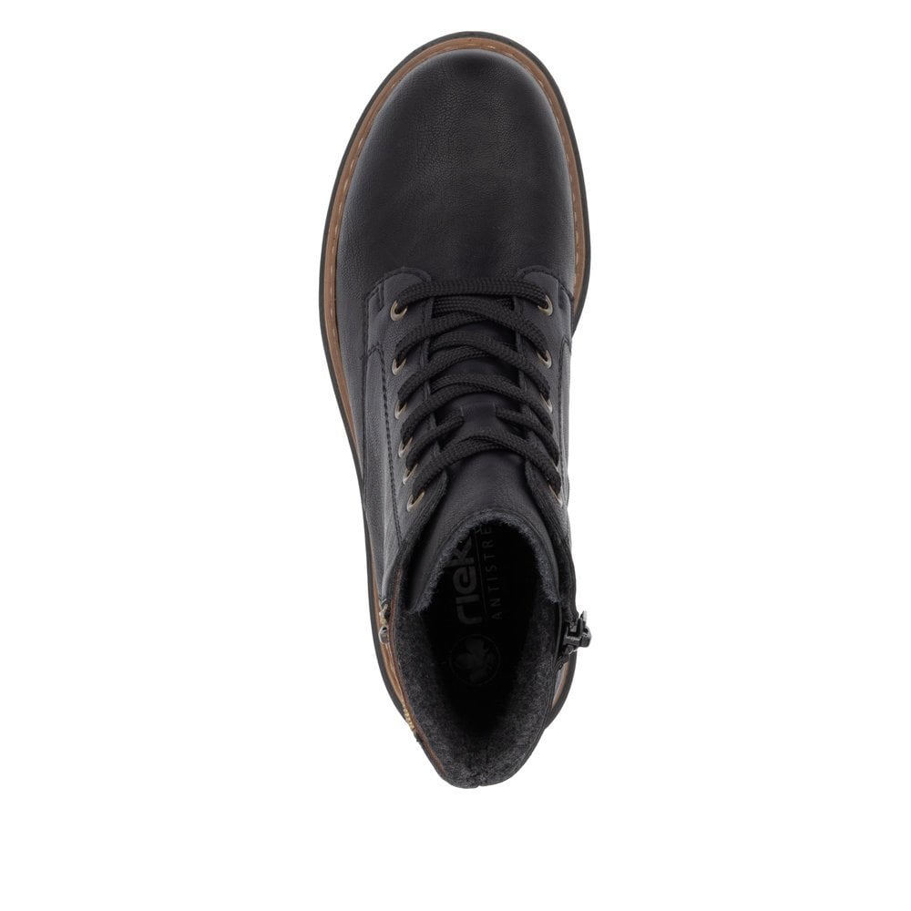 Rieker Ladies Zip Boots - Black