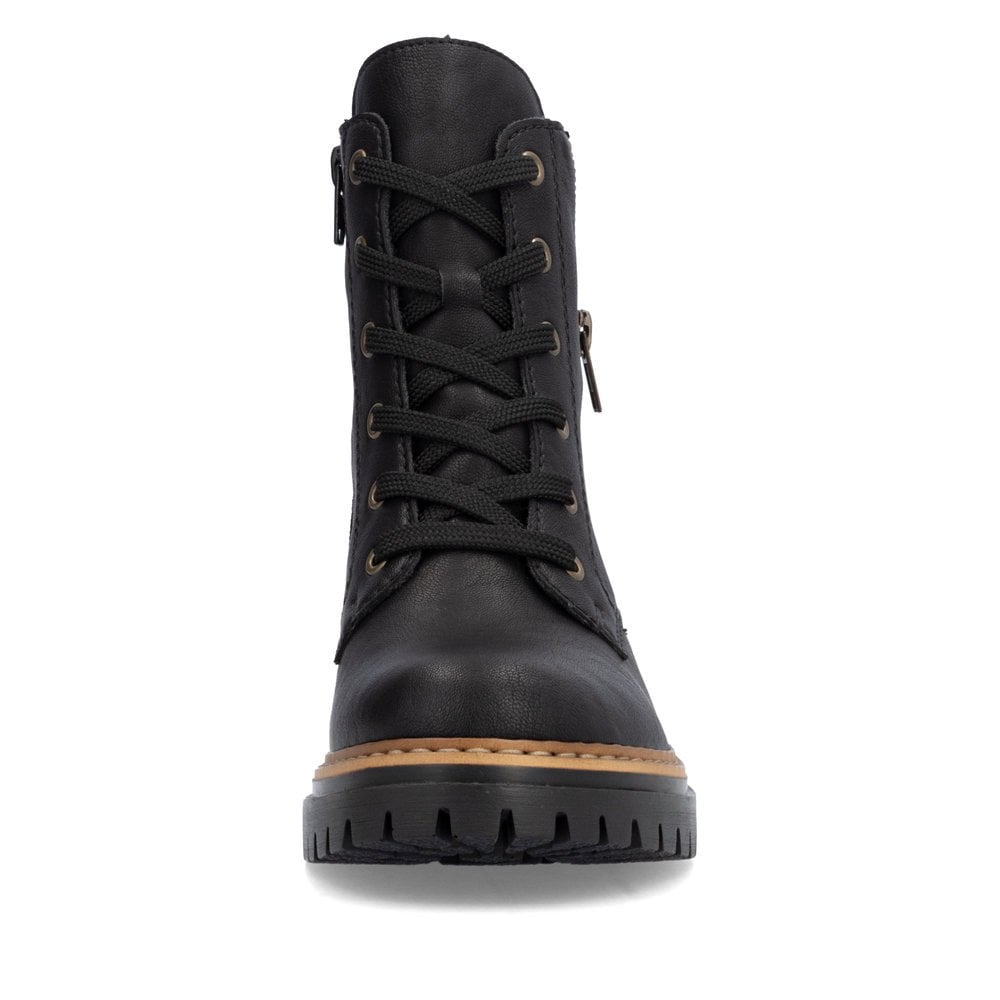 Rieker Ladies Zip Boots - Black