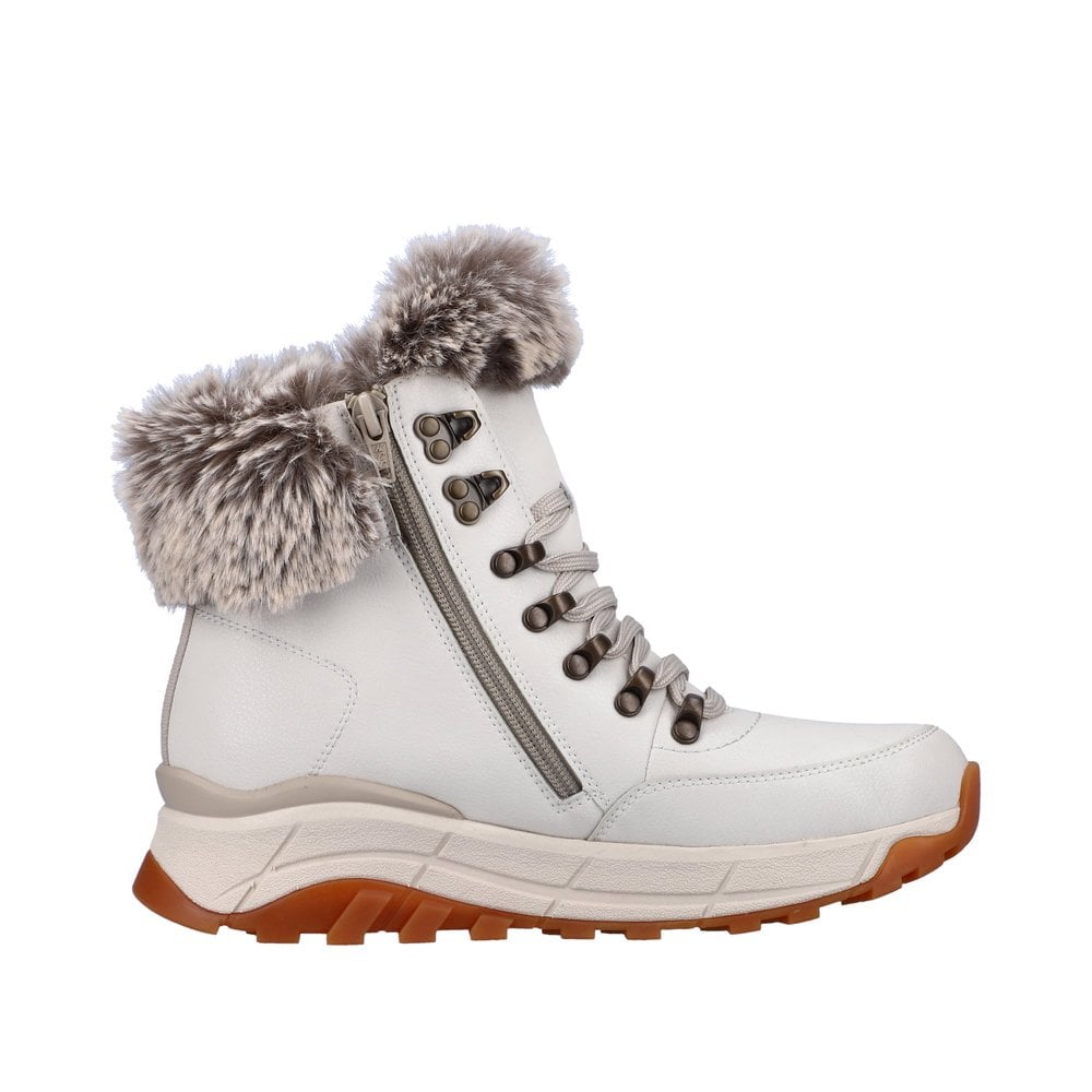 Rieker W0063-80 Zip Boots - White