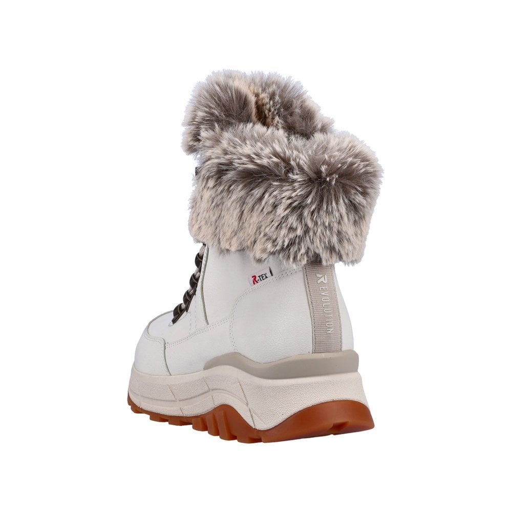 Rieker W0063-80 Zip Boots - White
