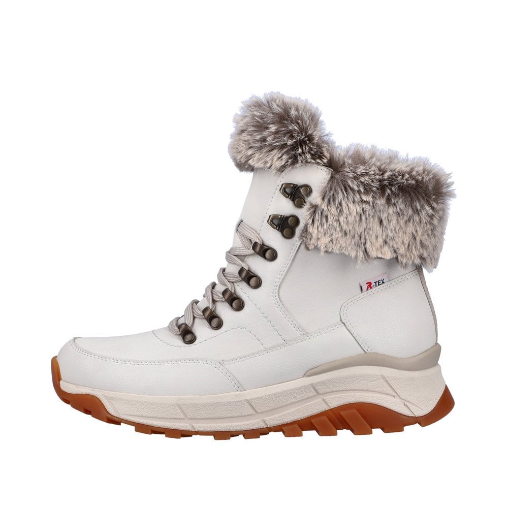 Rieker W0063-80 Zip Boots - White