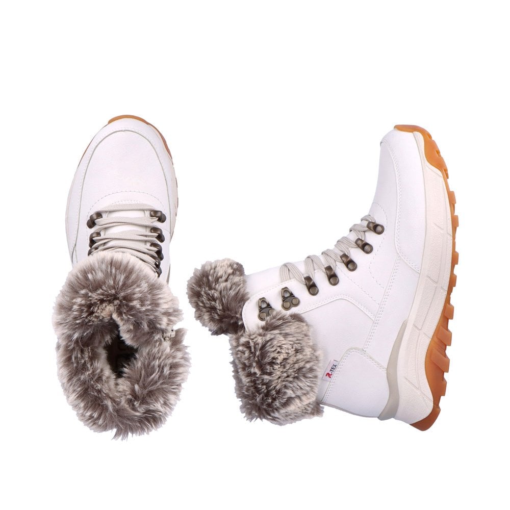 Rieker W0063-80 Zip Boots - White