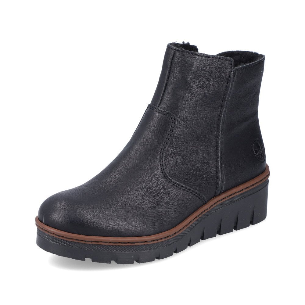 Rieker Zip Boot - Black