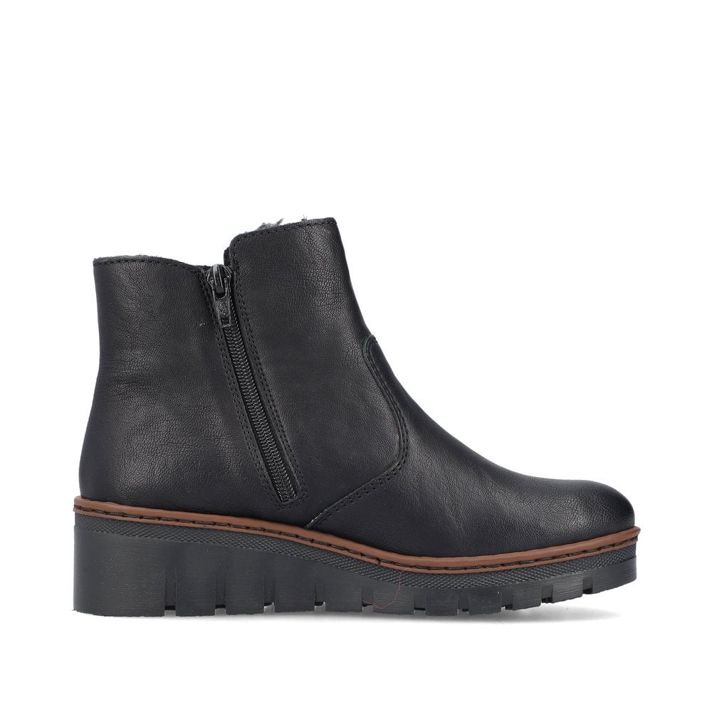 Rieker Zip Boot - Black