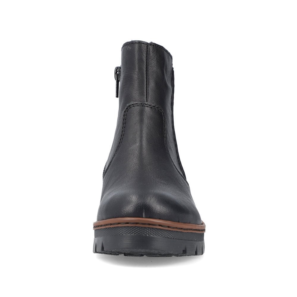 Rieker Zip Boot - Black