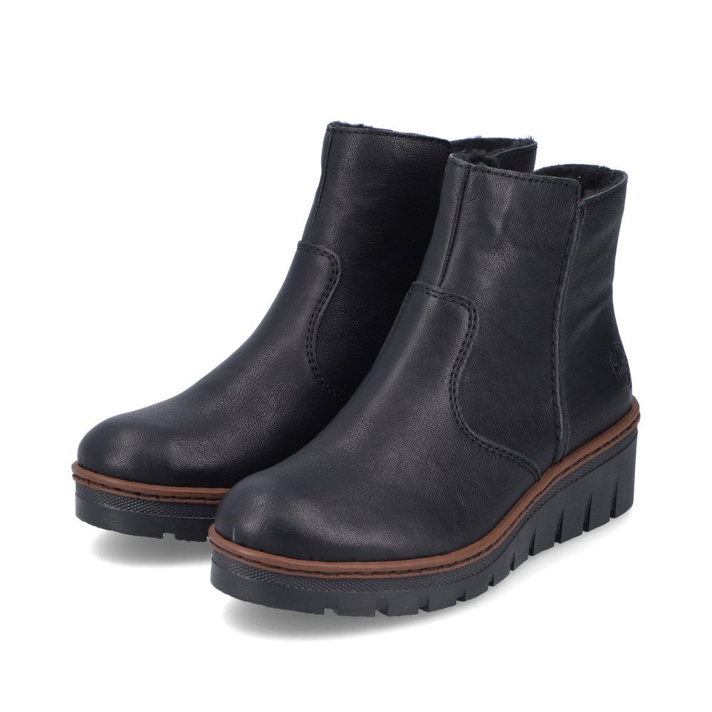 Rieker Zip Boot - Black