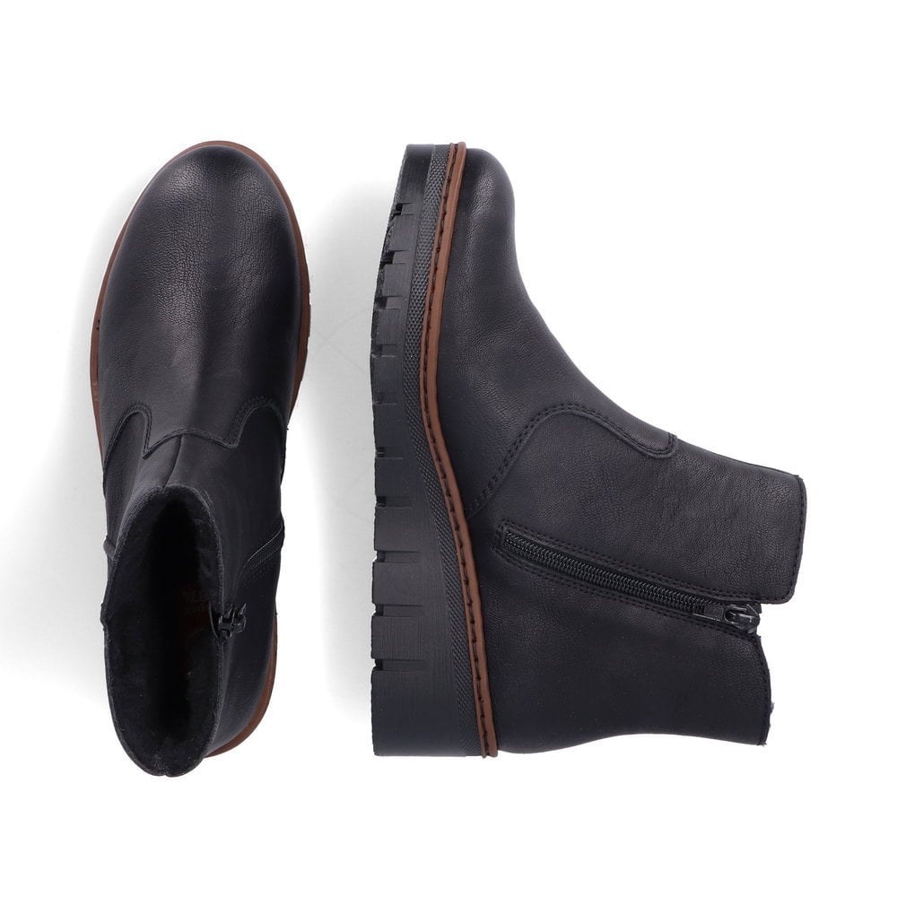 Rieker Zip Boot - Black
