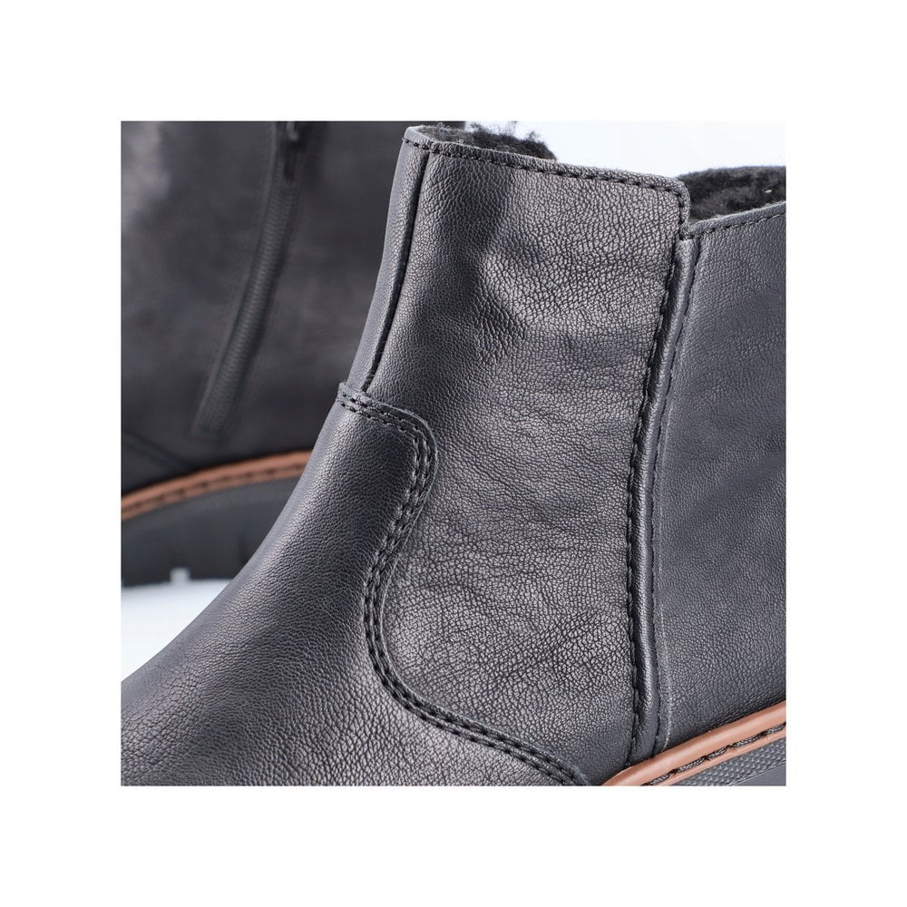 Rieker Zip Boot - Black
