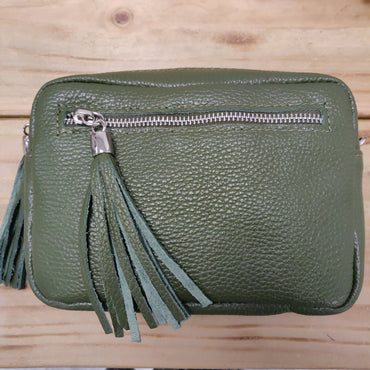 Italian Leather Green Bag