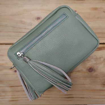 Italian Leather Sage Bag