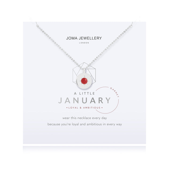Joma Jewellery Birthstone a little Necklace January Garnet